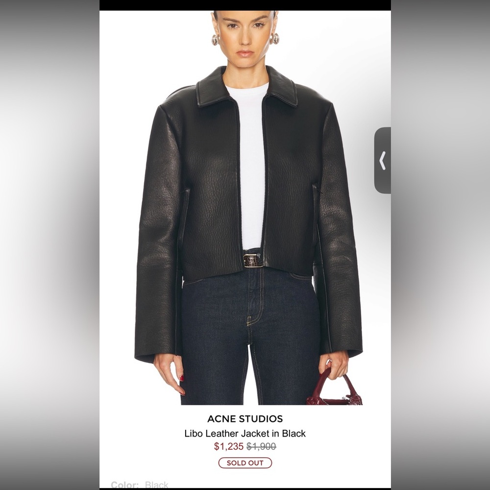 Acne Studios Libo Leather Black Jacket - Picture 5 of 7
